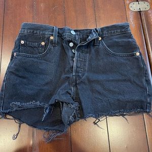 Levis shorts, color black, size: 27, 501 type